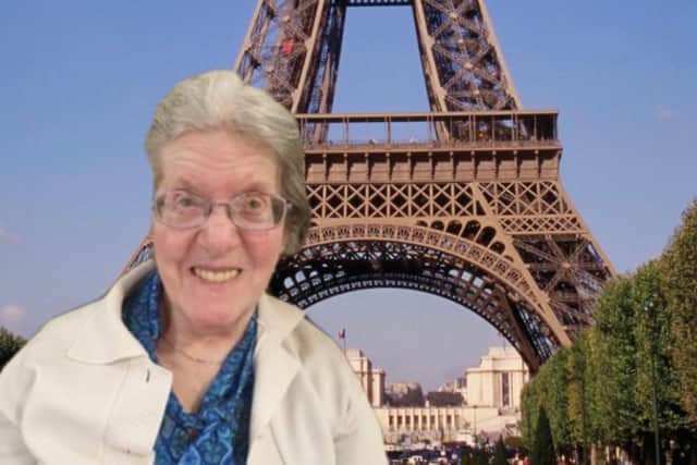 Audrey Barnes, 85, taking a virtual tour of Paris, France