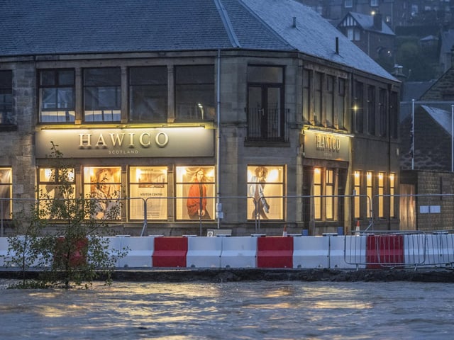 Barriers are in place to protect some areas previously hit by flooding.