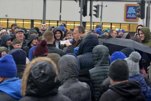 A protest was held before Chesterfield's FA Trophy home game against Basford United in December 2018.
