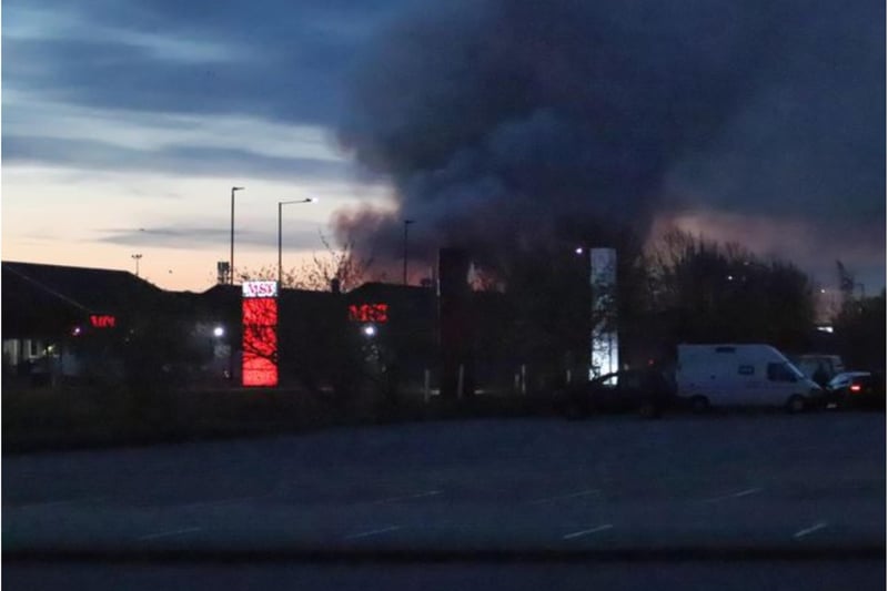 A huge pall of smoke can be seen across Doncaster.  (Photo: Szymon Piątkowski)