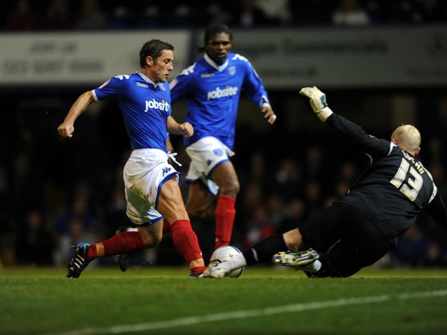Michael Brown channels his inner Messi and walks through Leicester's defence to make it 6-1 on TV on a Friday night under the Fratton lights