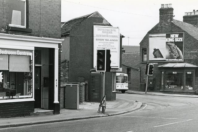 This photo shows the road before the arrival of the Brampton Morrisons store and the roundabout at the bottom of Walton Road.