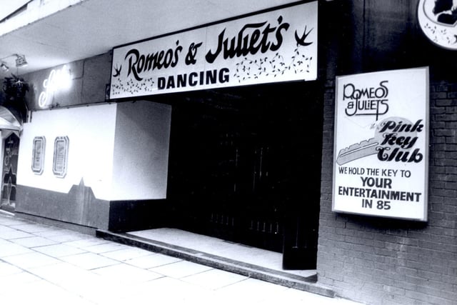 Romeo and Juliets night cluib, Sheffield 1985