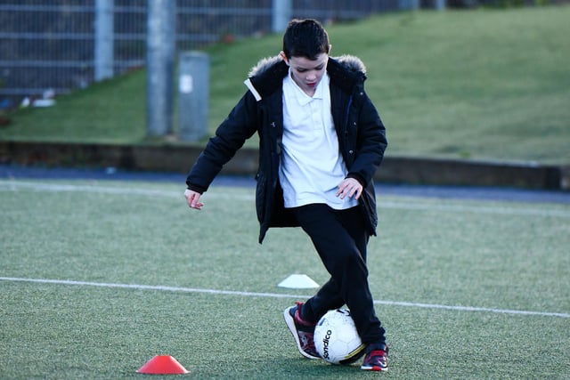 Youngsters were able to show off their footballing skills during the mini Olympics event