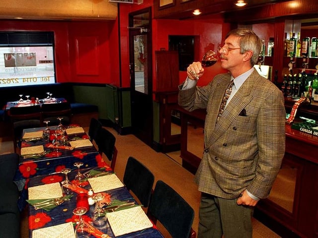 Pictured at Roosters Restaurant, Glossop Road, Sheffield is restaurant manager James Clive, November 1997