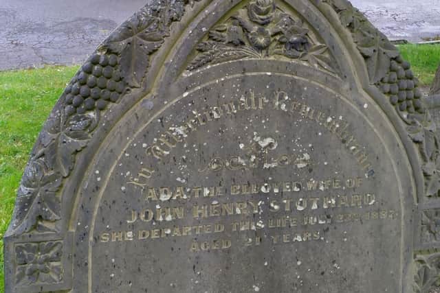 Murder victim Ada Stothard's gravestone