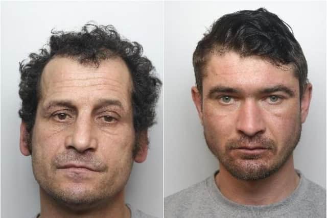 L-R: Vasile Togan and Mihai Alecsa have both been jailed over the abduction of a young child in Sheffield