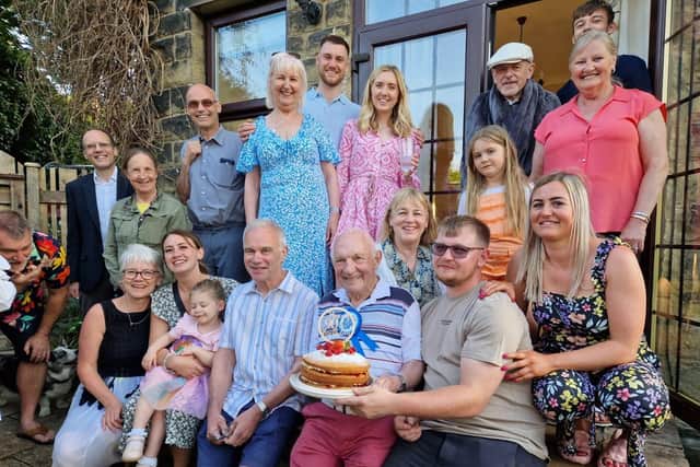 Sheffield hospital doctors have stepped up the battle against a potentially deadly narrowing of the arteries, aortic stenosis with a new type of surgery that takes away some of the risk in older patients.  John Stone, who has had the operation, is pictured on on his 90 th birthday,