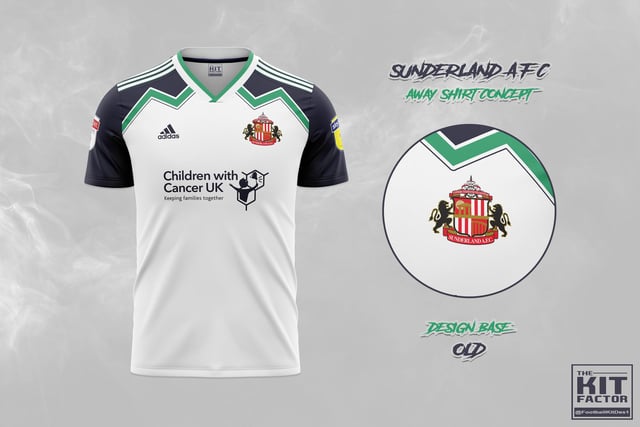 An update on a classic Sunderland away kit from the famous 1992 FA Cup run - the Black Cats eventually lost in the final to Liverpool.  A few changes, mainly to the sleeves to bring it up to date. What do you think of the Kit Factor's efforts?