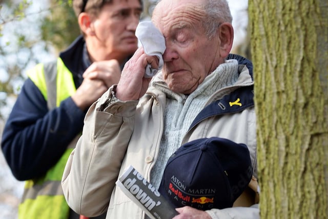 Tony shed a tear at the 75th Mi Amigo Memorial Service, Endcliffe Park