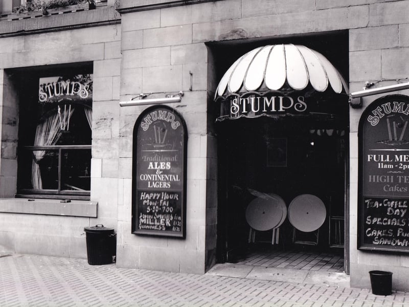 Stumps pub, beneath City Art Gallery, in Leeds, pictured in July 1993