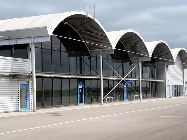 The main terminal building at Sheffield City Airport