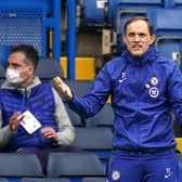 Chelsea manager Thomas Tuchel reacts during the Emirates FA Cup quarter final match against Sheffield United at Stamford Bridge: John Walton/PA Wire.