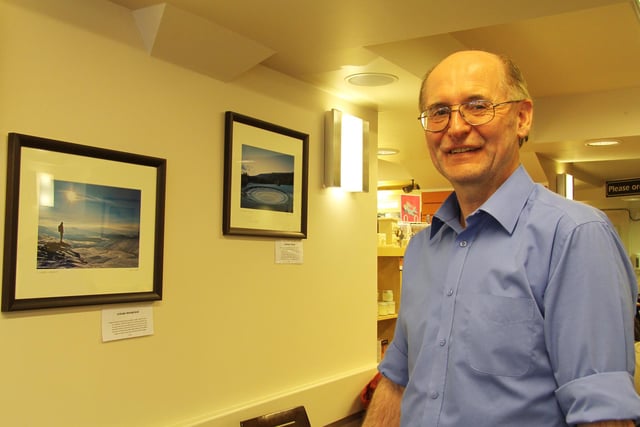 Phil Revill,the new owner of the Thorntons Cafe and shop in Bakewell, invited artists to adorn the walls with their work, like these photographs from James Grant. Pictured in 2011