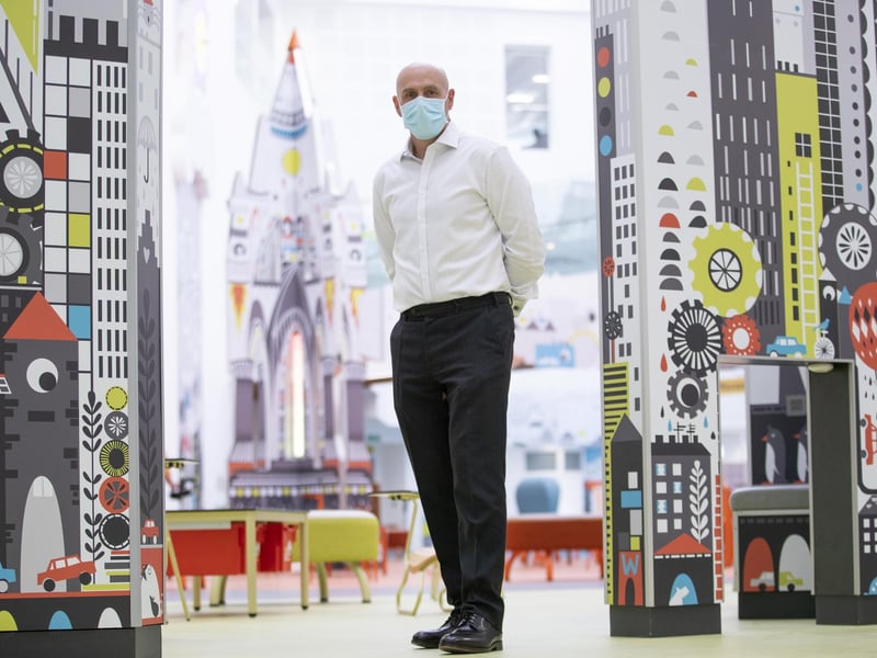 Chief Executive Calum Campbell in The Pod area at the new Royal Hospital for Children and Young People Edinburgh.