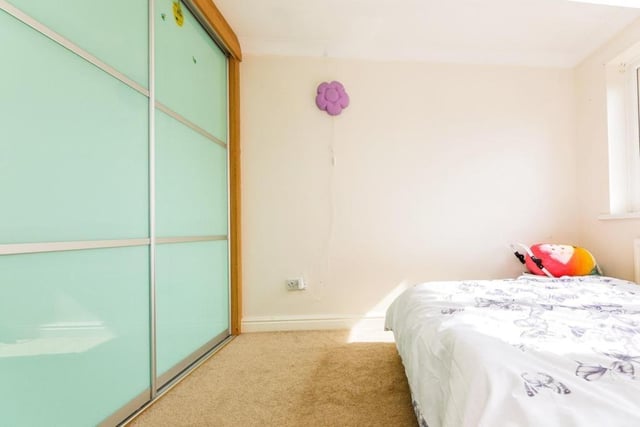 This bedroom has a fitted wardrobe giving valuable storage space.