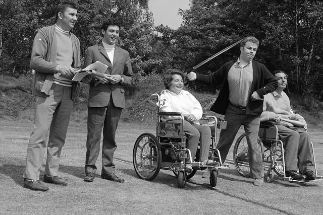 Patients at Harlow Wood taking part in a sports day in the seventies