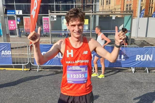 Andrew Heyes, who broke the course record with 01:06:04.