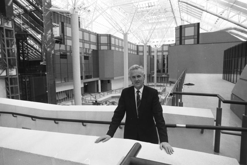 Manager George Ritchie inside the newly-opened St Enoch Centre in St Enoch Square Glasgow, May 1989.