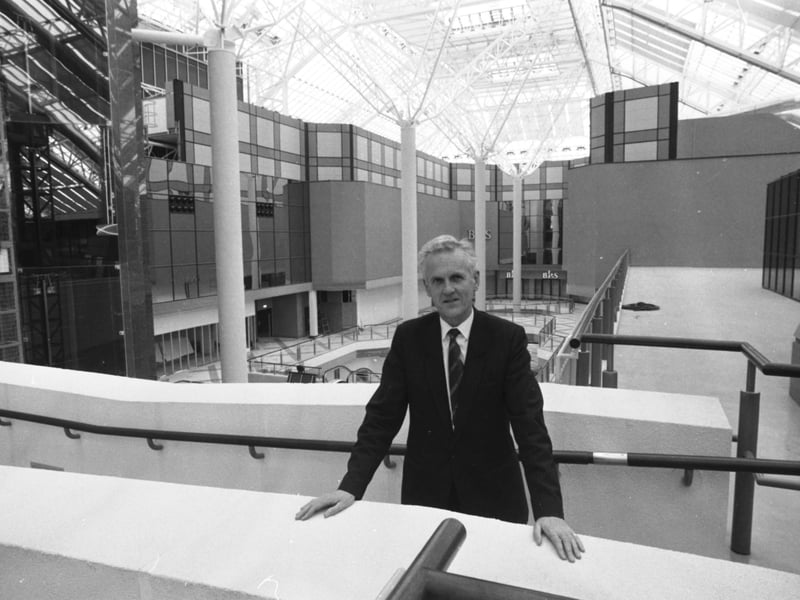 Manager George Ritchie inside the newly-opened St Enoch Centre in St Enoch Square Glasgow, May 1989.