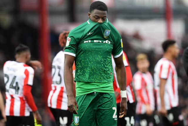 Dominic Iorfa's expression tells the story of Sheffield Wednesday's 5-0 defeat at Brentford.