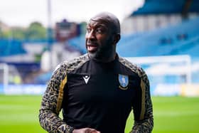 Darren Moore of Sheffield Wednesday (Manager) during the EFL Sky Bet League 1 match between Sheffield Wednesday and Portsmouth at Hillsborough, Sheffield, England on 30 July 2022.