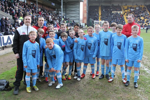 Hucknall Warriors U12's on the pitch at Meadow Lane. Were you there that day?