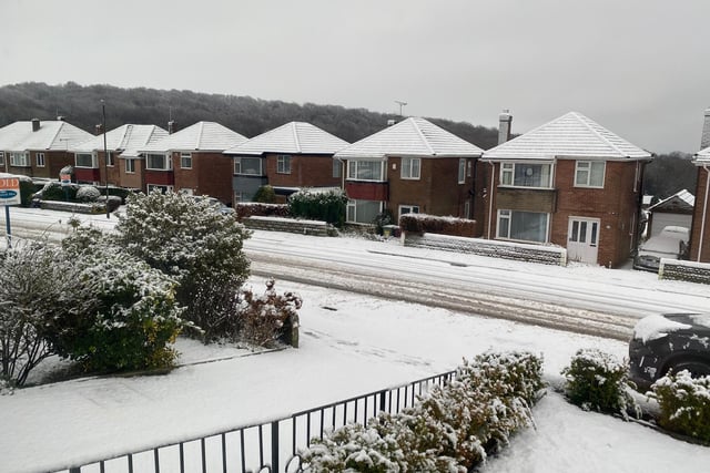 Areas surrounding Sheffield have also been hit with thick snow, including Dronfield.