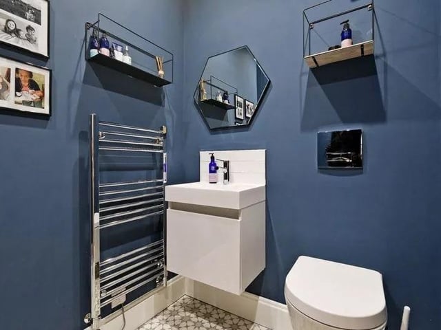 There are three bathrooms/w.cs in the property.