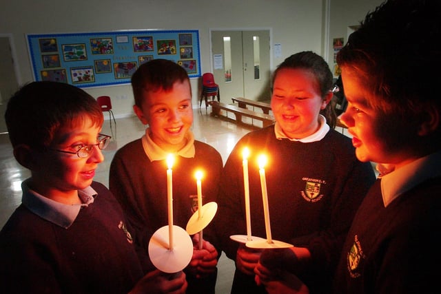 The Greatham School candle service 15 years ago. Do you recognise the pupils in the picture?