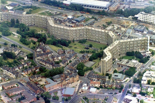 An aerial view of Sheffield's Kelvin Flats