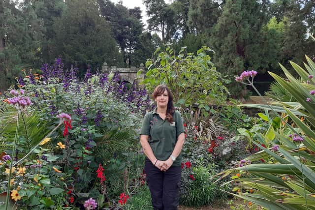 Sarah Thompson, assistant gardener at Chatsworth House.
