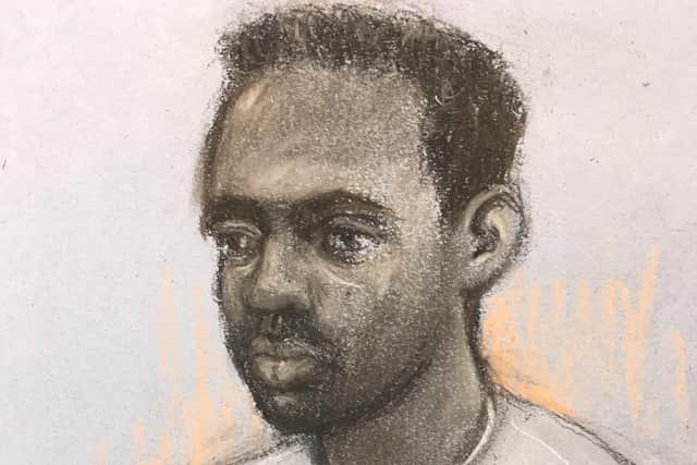 File photo dated 09/09/2020 of a court artist sketch by Elizabeth Cook of Zephaniah McLeod, who has pleaded guilty at Birmingham Crown Court to the manslaughter of university worker Jacob Billington and charges in connection with seven other people injured in a series of knife attacks in the city centre in September 2020. Issue date: Monday June 28, 2021.