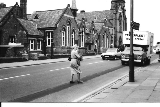 Park Road School and Park Road Presbyterian Church in 1982. Photo: Hartlepool Library Service.