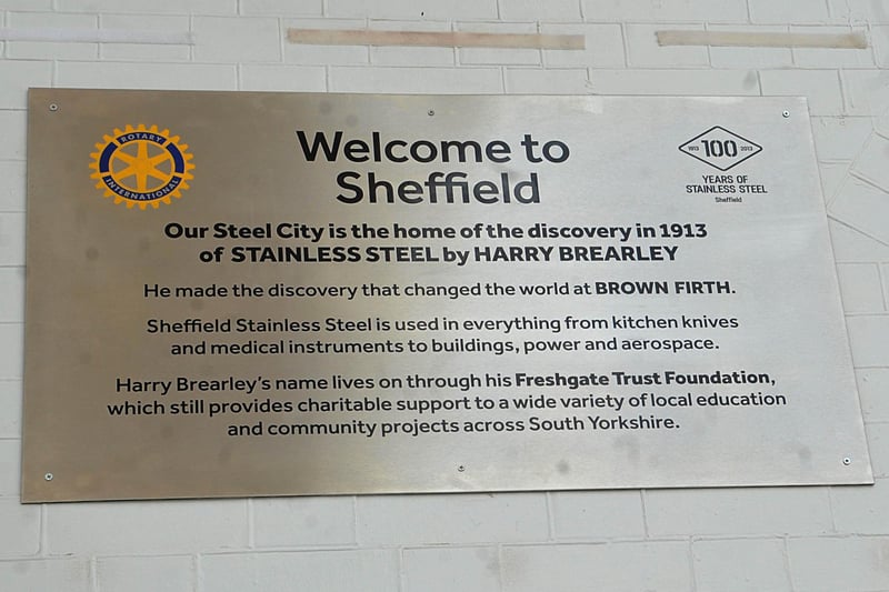 The Harry Brearley Plaque at Sheffield Railway Station  which was unveiled in 2013