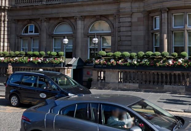 Number One at The Balmoral, at 1 Princes Street, EH2 2EQ, has a rating of 5 from 1,835 reviews.