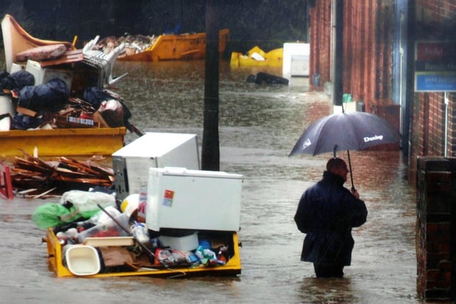 Falding Street, Chapeltown, flooded.