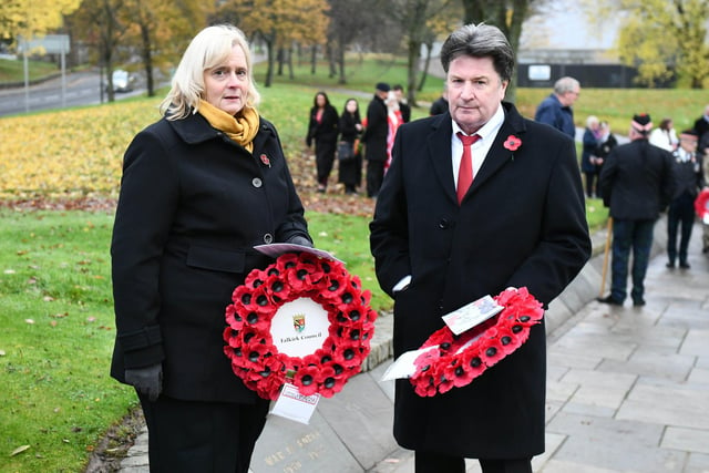 Falkirk Council was well represented at Camelon war memorial