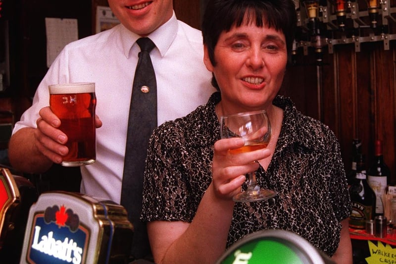 Pictured at the Industry pub, Main Road, Darnall, Sheffield in 1997 was Landlord  David Shaw and Christine Bracken.