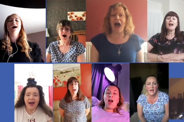 Online meetings and virtual get-togethers have been a huge feature of lockdown life. Here, the Melodramatics choir group sing Stand By Me.