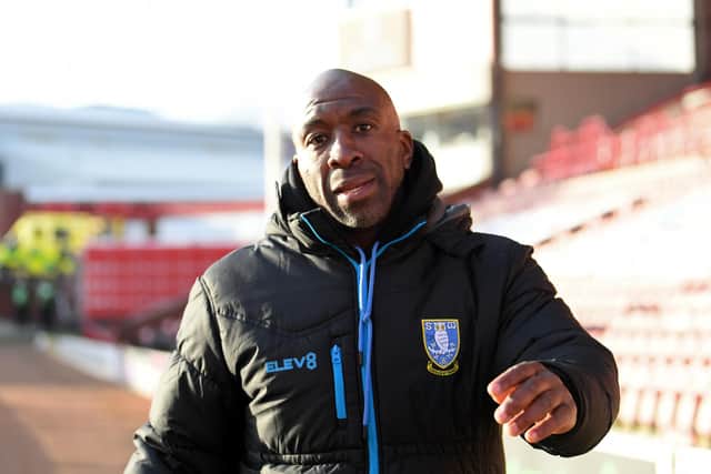 Darren Moore finally has a win as manager of Sheffield Wednesday. (Photo by Ross Kinnaird/Getty Images)