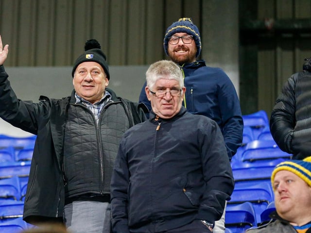 Mansfield fans who watched their side lose 3-2 at Tranmere.