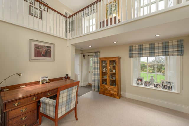 This lovely family home is accessed through a welcoming galleried reception hall featuring a spindle balustrade on the return staircase and ample space for a study area.