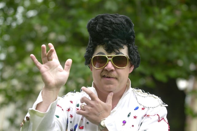 Kevin Johnson, an Elvis impersonator pictured in 2003