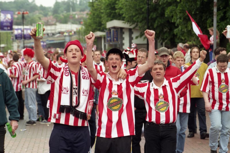 Sunderland fans were pictured at Wembley in 1998 for Sunderland's play-off final with Charlton. Were you among them?