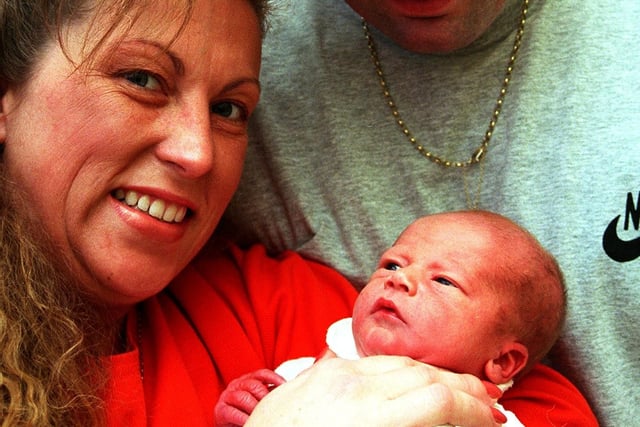 Jackie and Glenn Mellows, of Millstone Drive, Aston, with baby Jack, born 16 minutes after midnight on December 25, 1998 and the first arrival for Christmas Day at the Jessop Hospital in Sheffield, weighing 6lbs 7oz