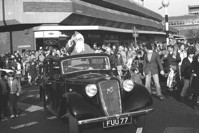 Ann Innins said: "Joplings at Christmas to see Father Christmas, you used to feel as though you had been on a journey then as you got older and had your own children and took them to try it out." Pictured here is the Santa Parade in 1982.