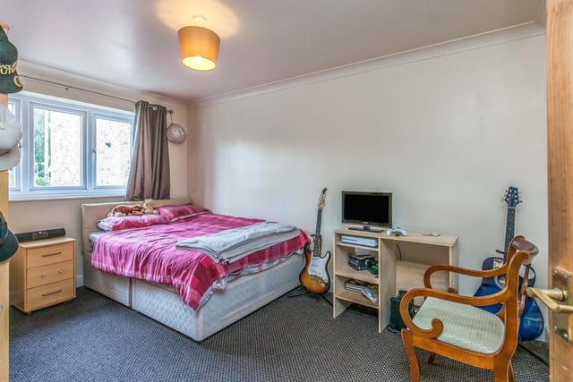 Here is another of the comfortable bedrooms at the Salmon Lane property. Plenty of space to indulge your hobbies!