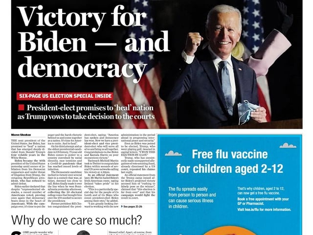 Ireland's Sunday Independent breathes a sigh of relief for the world
