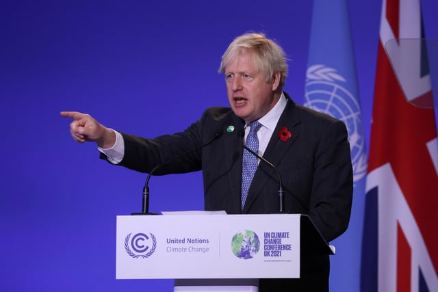 Prime Minister Boris Johnson speaks during the opening ceremony of the UN Climate Change Conference COP26 at SEC.